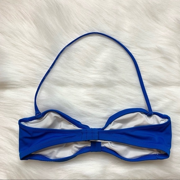 Pink Victoria's Secret Halter Bikini Top Bandeau Swimwear Beach Blue XS - Picture 10 of 11